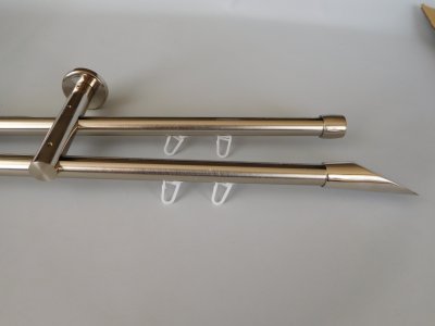 Záclonová duo tyč s drážkou  Miriam 120 cm nerez
 
 Dostupnost: 5 Ks