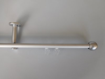 Záclonová tyč Lea 120 cm stříbrná